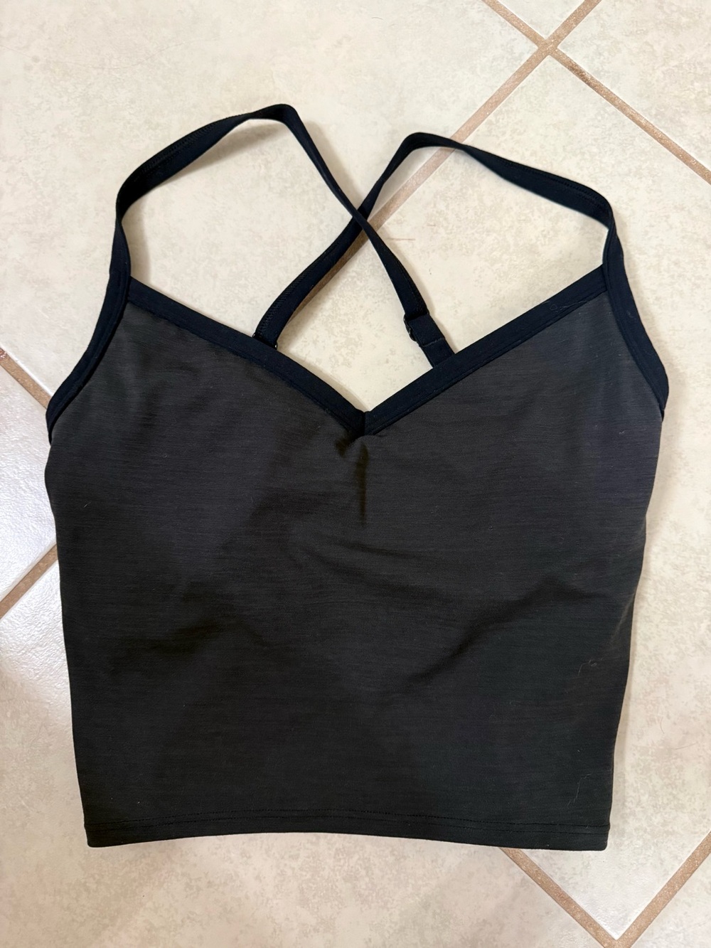 Women's Black Athletic Tank Top Vitality Cloud material